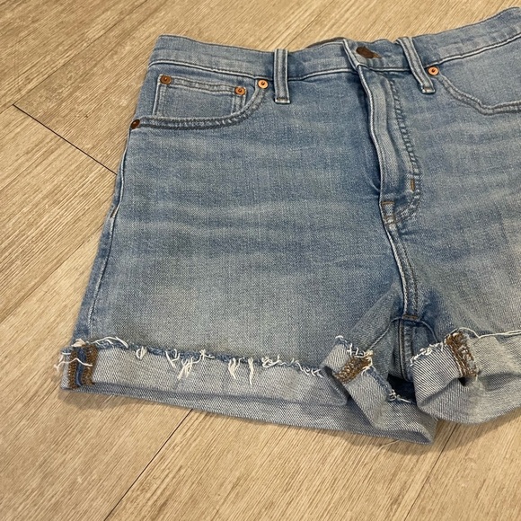 Madewell Blue Jean Shorts High-Waisted Rolled Cuff - Picture 4 of 13